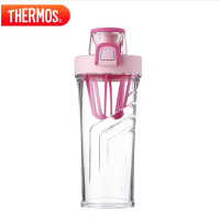 膳魔师(THERMOS)朱一龙同款运动Tritan塑料水杯500ML奶昔摇摇杯TP-4086M-RS粉红色