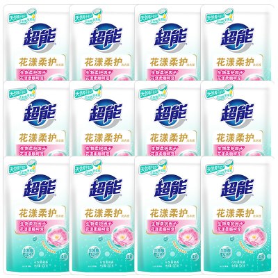 超能柔顺舒适洗衣液2.5kg*2 天然椰子油 柔软亲肤 生物酶 高效去污