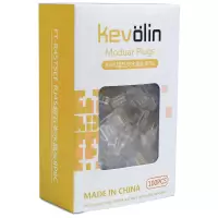柯菲林(kevolin)FT-R45T5EF RJ45超五类水晶头 (100颗/盒)