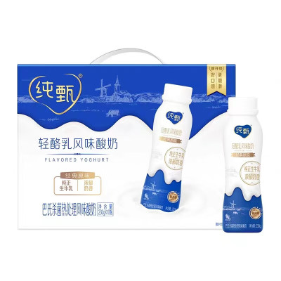蒙牛(MENGNIU) 纯甄 轻酪乳原味风味酸奶PET瓶230g×10瓶(升级版)