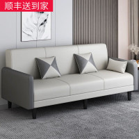 布艺沙发小户型沙发床两用双人沙发 经典灰+米白 140*62*80cm(科技布 双人位含扶手 带抱枕)