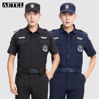夏季短袖速干保安服工作服套装男作训服弹力小区物业制服可定制