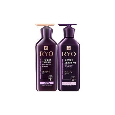 吕(Ryo)紫吕强韧蓬松洗发水护发素控油洗护套装 洗400ml+护400ml