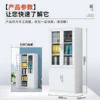 中伟文件柜办公柜钢制铁皮资料柜档案柜储物柜大器械文件柜(特厚款)(0.8*0.39*1.8m)