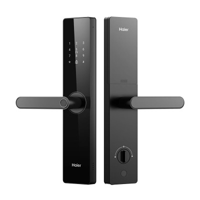 海尔(Haier)智能锁指纹锁密码锁防盗门锁电子锁智能门锁家用入户门 E17Pro 曜石黑