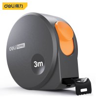 得力(deli)HT8316C home系列3m硅胶钢卷尺盒尺伸缩尺拉尺木工尺钢尺炫彩橙