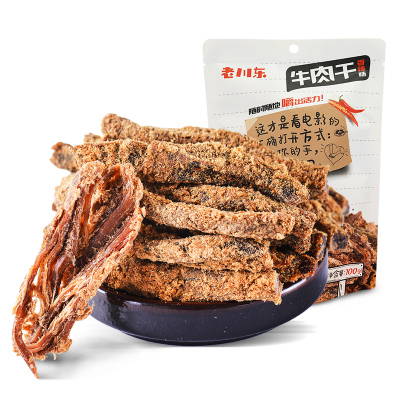 老川东 牛肉干 香辣味100g 休闲零食 肉干肉脯