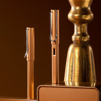 凌美(LAMY)钢笔签字笔 德国进口 恒星系列 限定礼盒 赤金色 F0.7mm