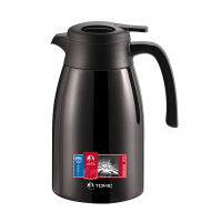 特美刻TJ10009/双层不锈钢保温瓶保温壶2L 咖啡色(单位:只)