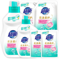 超能 (蔷薇花香)花漾柔护洗衣液12斤2kg+1kg+1kg*2+500g*2 去渍洁净