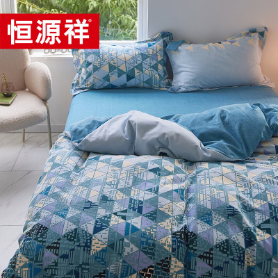 恒源祥HYX142TJ全棉四件套(守白石库门)被套:200x230cm床单:230x240cm枕套:48x74cm*2