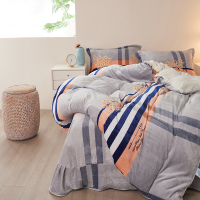 恒源祥HYX130TJ洛洛繁花暖绒四件套被套:200*230cm床单:250x245cm枕套:48x74cm/2