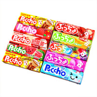 悠哈(UHA)日本进口零食味觉糖水果汽水味夹心条糖软糖条装 随机味道3条