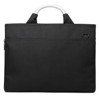 斯莫尔(SIMOER)SL-1718横款黑色商务休闲包防水公文包大容量手提包电脑包厂家定制可印刷联系客服