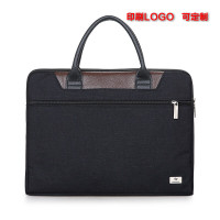 斯莫尔(SIMOER)SL-525 黑色男包手拿业务包出差公文包手提包横款15.6寸电脑包-