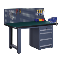金篆重型钳工工作台车间维修实验台防静电工作台 单桌450单挂四抽固定款 长2100mm