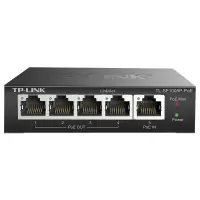 普联(TP-LINK)5口POE网络交换机百兆 一体化延长网线数据传输 POE交换机 POE受电不带电源线