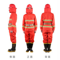 援邦 97消防服套装训练服防火服战斗服 97防护服微型消防站全套 消防服97式六件套(大号)请备注鞋子尺码
