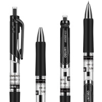 得力S01中性笔0.5mm弹簧头(黑)(12支/盒) 黑色 10盒