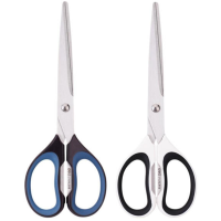 得力6058经典办公剪刀(混)(把)生活家用剪刀 升级软胶手柄 中号剪子手工剪纸刀 办公用品