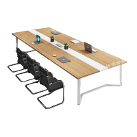 鼎业会议桌长条桌小型会议室培训桌洽谈桌椅组合 2.4*1.2米(不含椅)