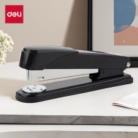 得力加厚订书机0314 可订50页省力型手动定书机钉书器 [ 黑色]