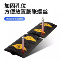 百舸 橡胶减速带汽车公路 橡塑款 加厚斜坡缓冲带 奔驰款二合一50*35*4CM (50cm价)