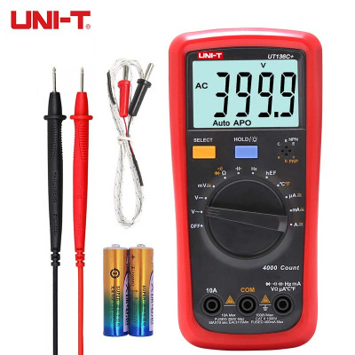 优利德(UNI-T)UT136C+ 自动量程数字万用表 万能表 电工表 高精度背光带测温