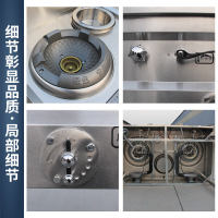 广菲商用节能双炒燃气灶1800*800*800