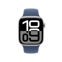 Apple/苹果Watch Series 10 智能手表GPS款42毫米银色铝金属表壳青云色回环式运动表带MX1L3CH