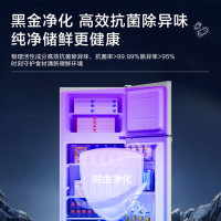 海尔(Haier)冰箱小型双门家用小冰箱超薄 两门节能电冰箱低噪 BCD-123GHTMZ0WV