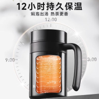 苏泊尔保温杯男士316L不锈钢办公室焖闷泡茶分离水杯子大容量商务定制礼物父亲KCV60AU10 600ML陨石灰