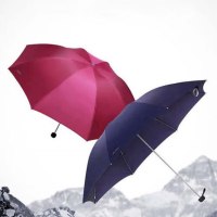 天堂伞 307E三折叠雨伞57cm*8骨钢杆钢骨男女晴雨伞商务遮阳伞 酱红色(单位:把)