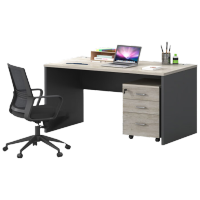 兰冉 CK-ZL-648 员工办公桌电脑桌1.4米单人位含柜椅 W1400*D600*H750mm