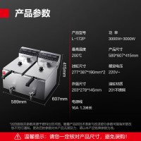 德玛仕(DEMASHI) 电炸炉小吃油炸锅商用油炸机 薯条机 油炸炉 炸串机 记忆菜单款[双缸34升]L-172P