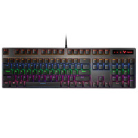 雷柏(Rapoo) V500PRO 有线背光机械键盘 104键 黑轴