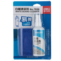 得力(deli)白板、黑板绿板清洁剂附赠白板清洁巾白板配件7859
