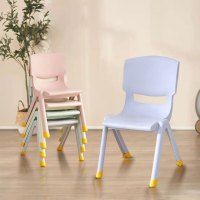 好尔塑料凳子家用凳子椅子客厅餐椅凳带提手板凳大号蓝色1个装