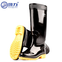 回力雨鞋男士款高筒防水雨鞋户外雨靴套鞋HXL807黑色高筒43码