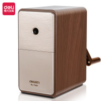 得力(deli)美术素描炭笔专用削笔机7档笔尖粗细可调节削笔器自动进笔转笔刀学生文具木纹棕71161