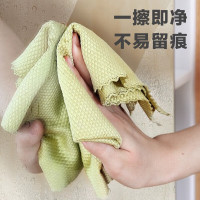 雅高鱼鳞抹布5条装擦玻璃清洁布百洁布擦杯子碗洗碗无痕水印40*30CM