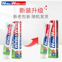 狮王White&White LION小苏打美白清新牙膏(沁凉青柠)120g*4