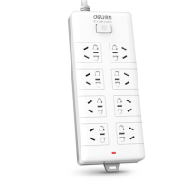 得力(deli) 新国标安全插座/插排/插线板/接线板/排插/拖线板总控开关儿童保护门8组合孔3米18262