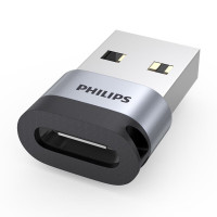 飞利浦(PHILIPS)USB转Type-C转接头电脑USB公转USB-C母接口充电数据线转换器适用华为耳机笔记本小米手