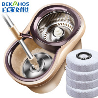 百家好世旋风拖把免手洗旋转拖吸水托布家用手压拖地桶干湿两用甩干懒人拖把木地板墩布桶拖地神器2白头