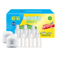 榄菊电蚊香液6瓶300晚+加热器驱蚊液无香型电热蚊香液灭蚊液