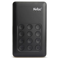 朗科 (Netac)USB3.0移动硬盘 K588安全系列2.5英寸按键加密USB物理密码存储硬盘 黑色 1TB