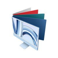 Apple/苹果AI笔记本/2023款 iMac 24英寸蓝色 4.5K屏 M3(8+10核) 8G 256G一体式电脑