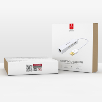 毕亚兹USB百兆有线网卡支持苹果免驱动USB2.0转RJ45网线接口笔记本网口转换器带3口分线器延长线ZH5