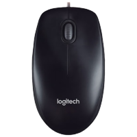 罗技(Logitech)M90 有线鼠标即插即用 舒适可靠黑色